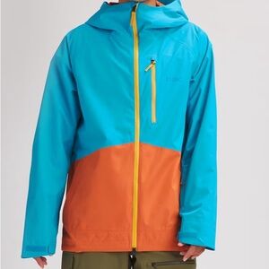 Stoic Men's Blue and Orange Ski Jacket